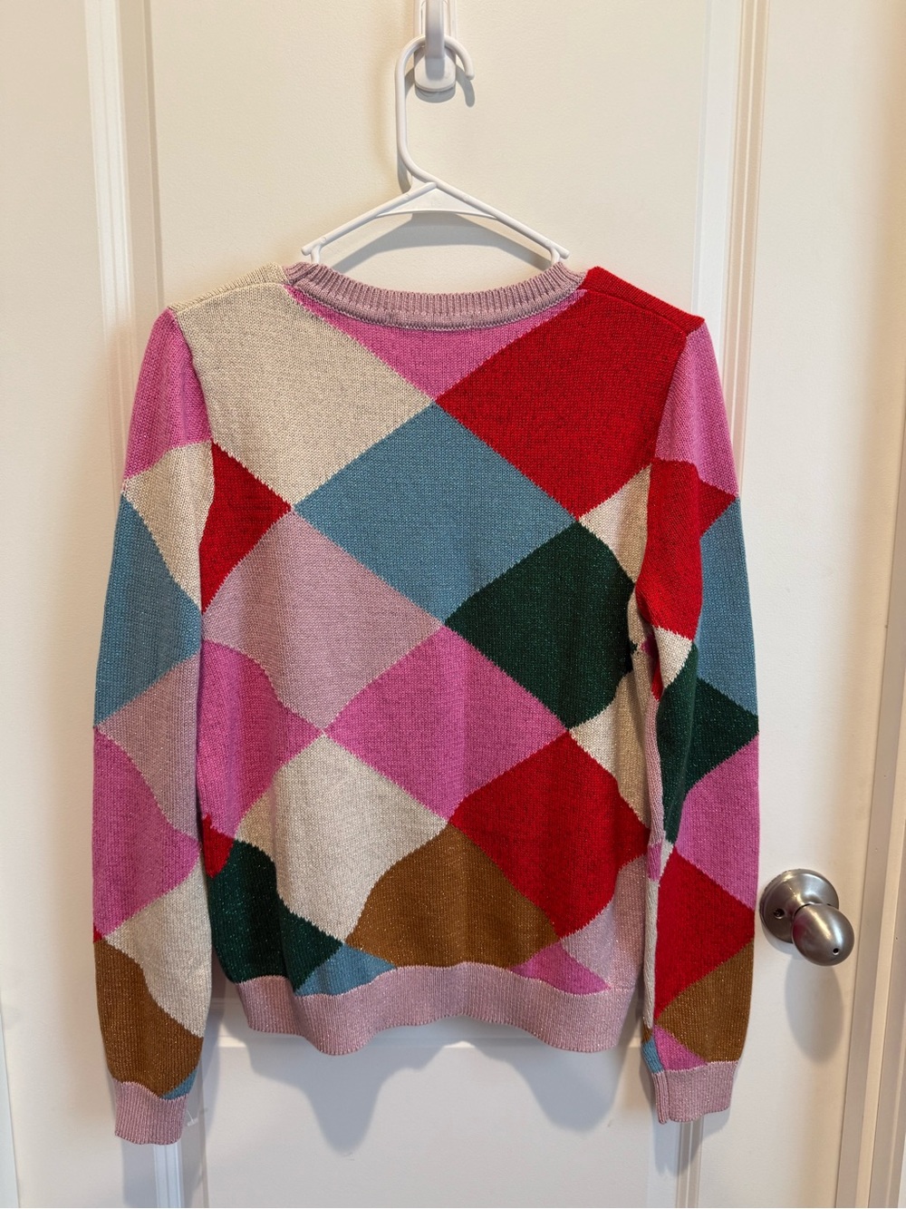 Boden Multicolor Crewneck Sweater - Pink, Green, Red, Cream, Blue, Brown Medium - Picture 3 of 5
